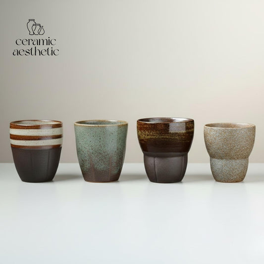 Retro Rough Ceramic Espresso Cup