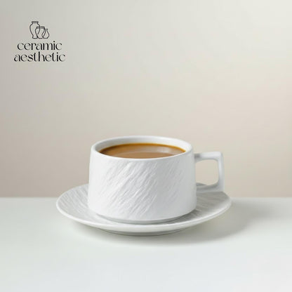 Handmade Wabi-Sabi Japanese Stoneware Tea Cup Set