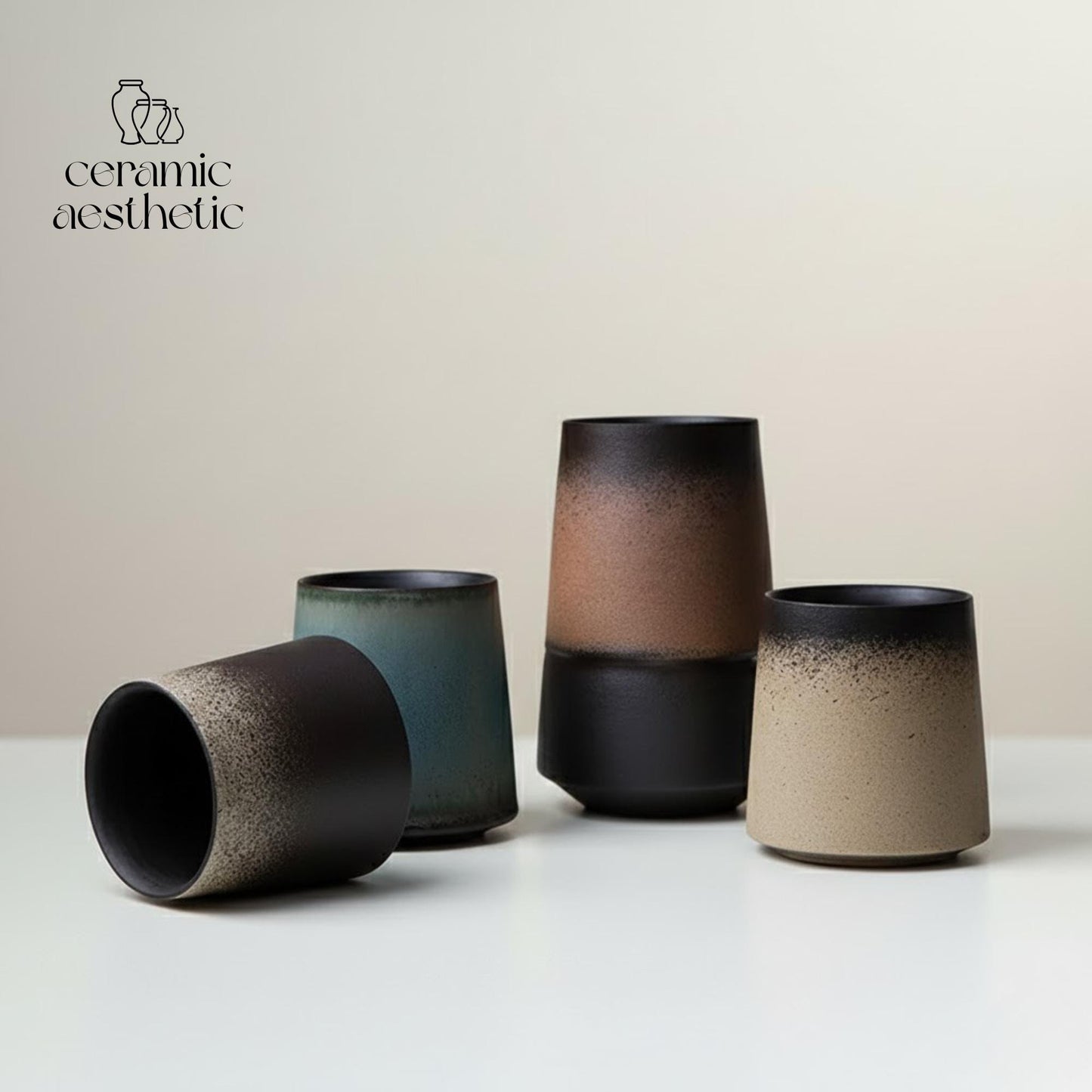 Retro Gradient Porcelain Mug