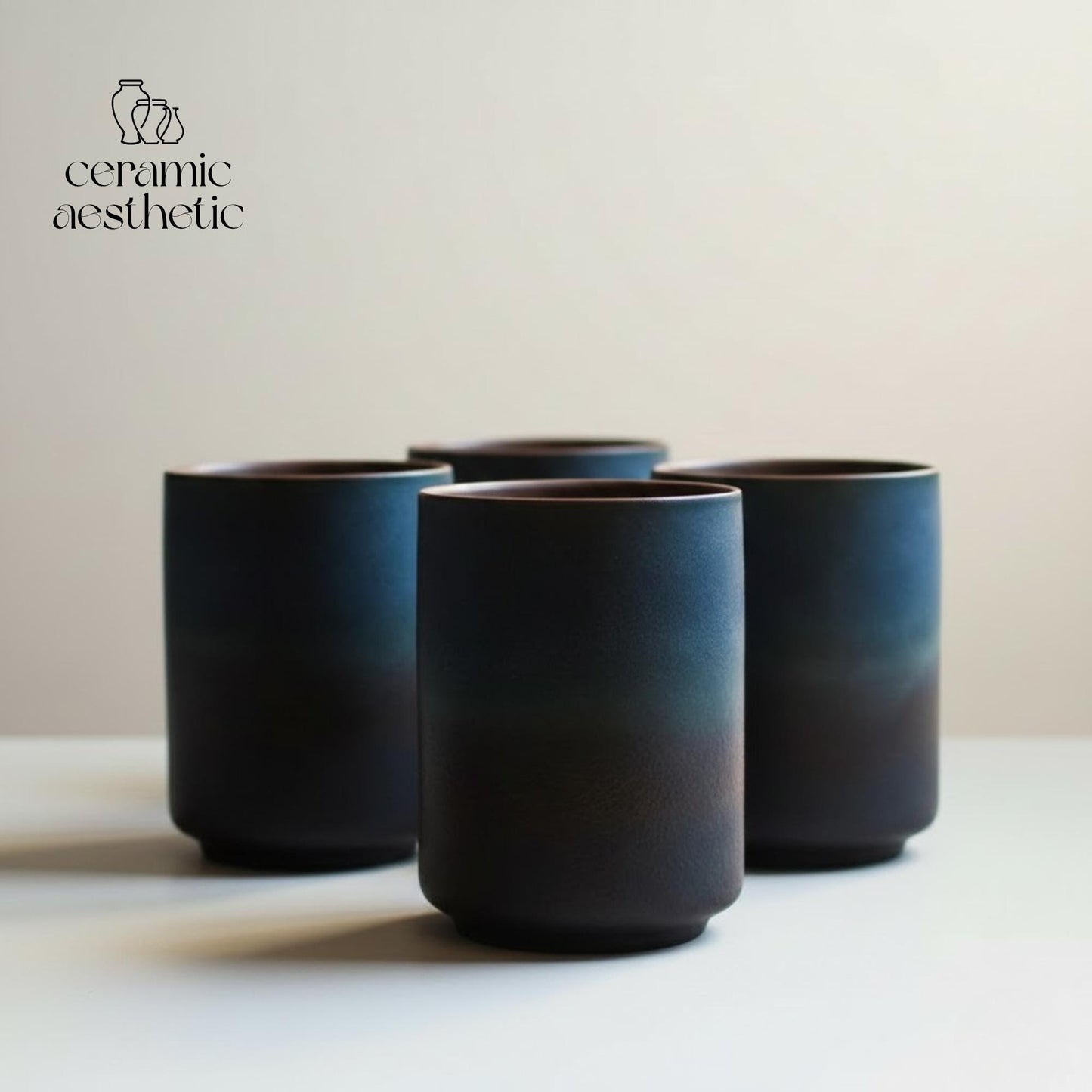Midnight Gradient Stoneware Cup Set