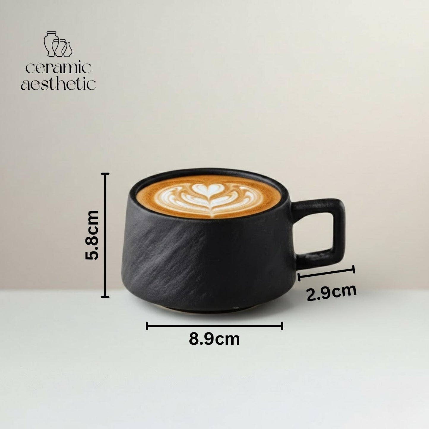 Handmade Wabi-Sabi Japanese Stoneware Tea Cup Set