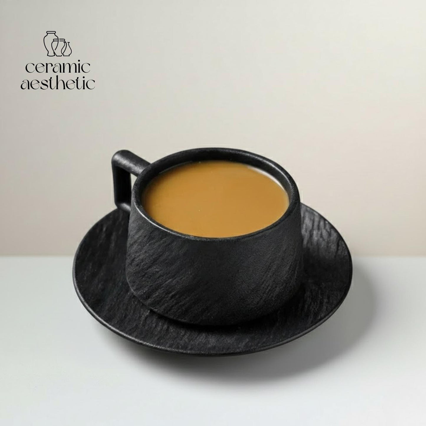 Handmade Wabi-Sabi Japanese Stoneware Tea Cup Set