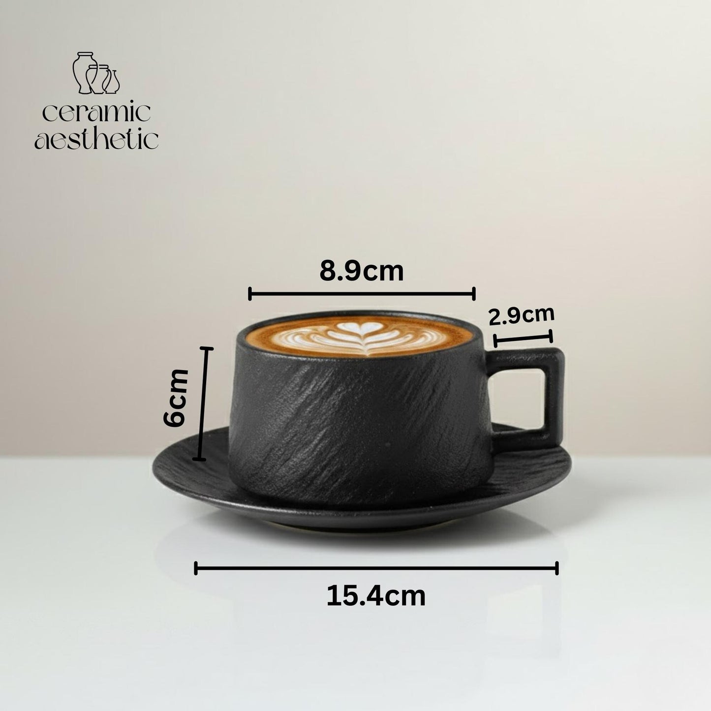 Handmade Wabi-Sabi Japanese Stoneware Tea Cup Set