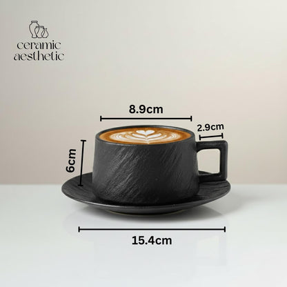 Handmade Wabi-Sabi Japanese Stoneware Tea Cup Set