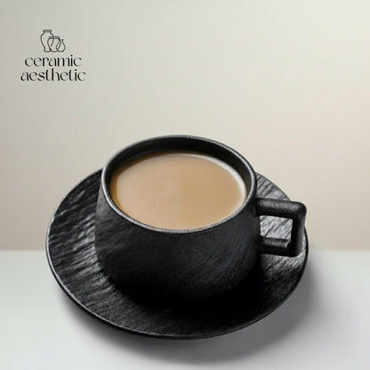 Handmade Wabi-Sabi Japanese Stoneware Tea Cup Set